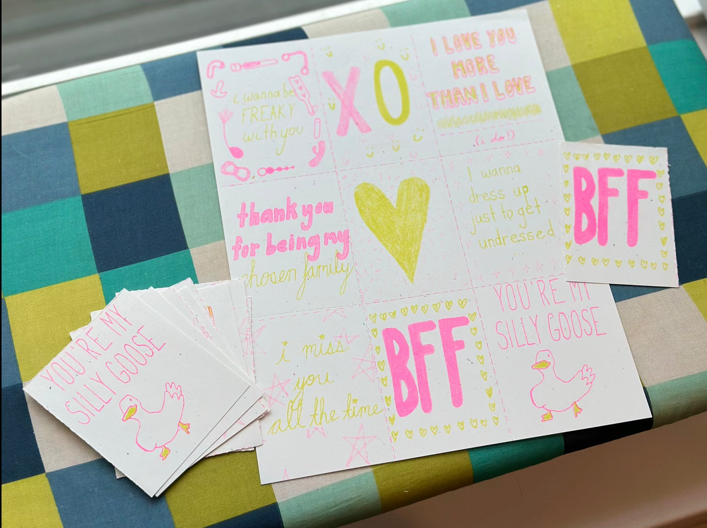 Valentine's Risograph Cards