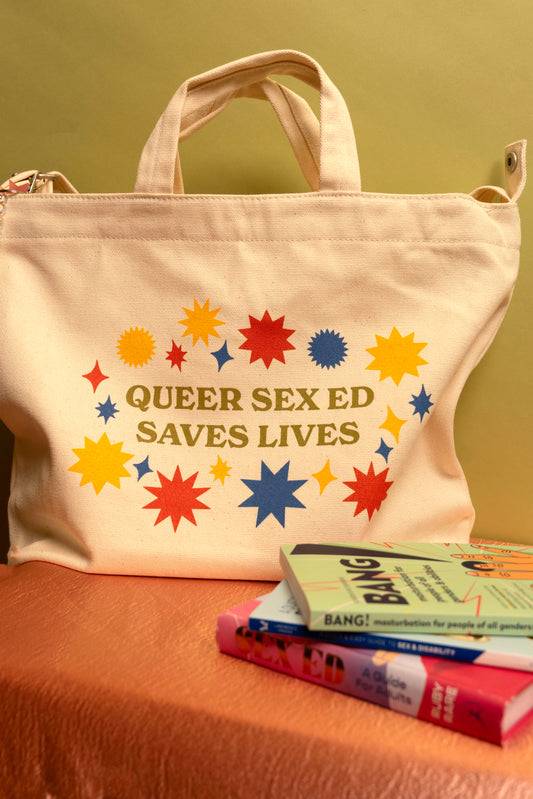 Queer Sex Ed Saves Lives Tote Bag