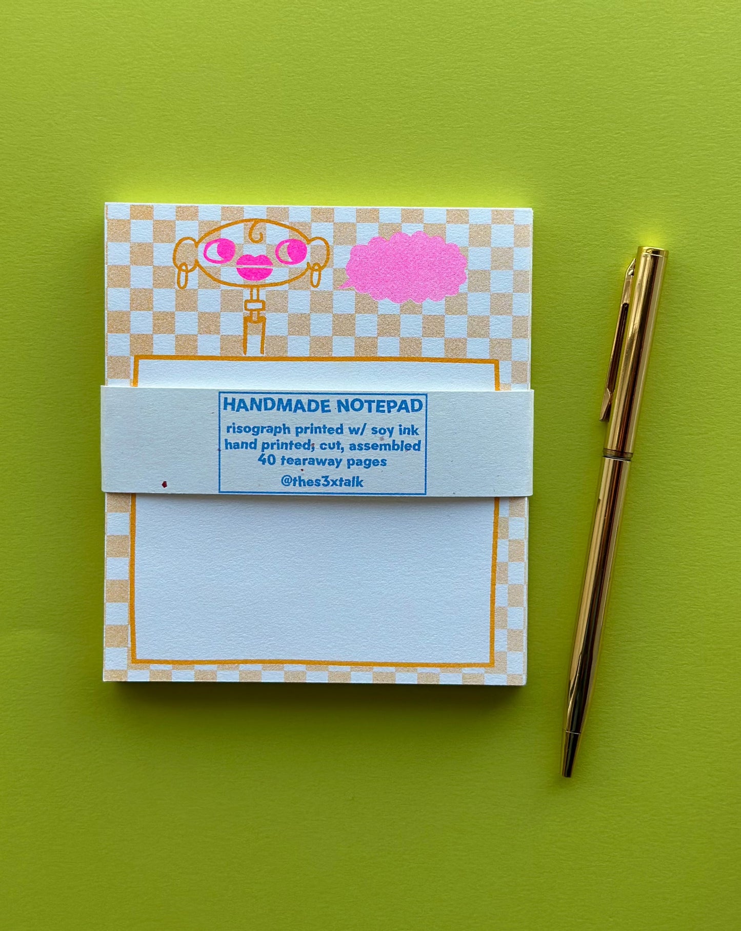 Speech Bubble Risograph Notepad