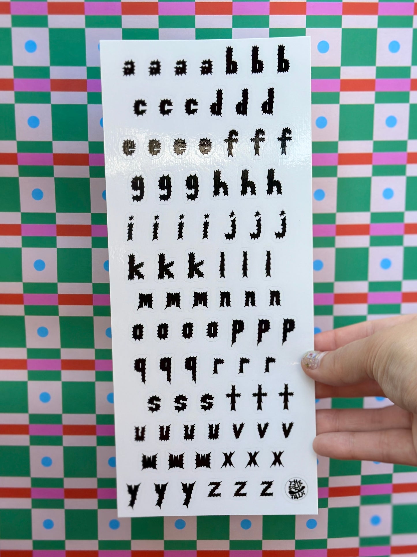 Spiky Letter Sticker Sheet